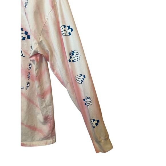 VANS MENS LONG SLEEVE CREW NECK TSHIRT PINK BLUE SND WHITE SIZE M - Picture 6 of 11